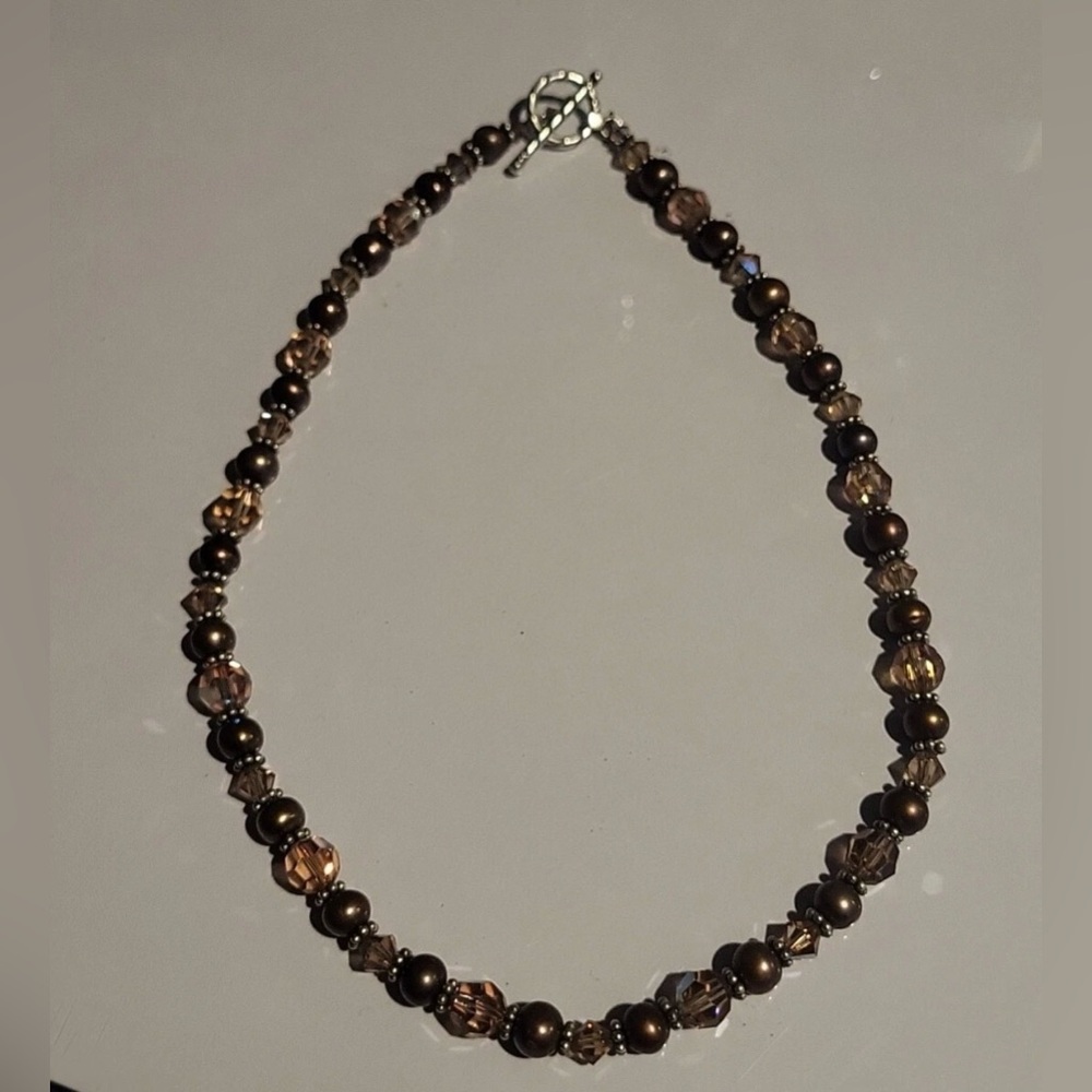 Sterling Silver  Preal Crystal Necklace Vintage  Jewelry